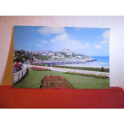 KILLACOURT AND HEADLAND, NEWQUAY. CORNWALL used vintage postcard 1975 pm =