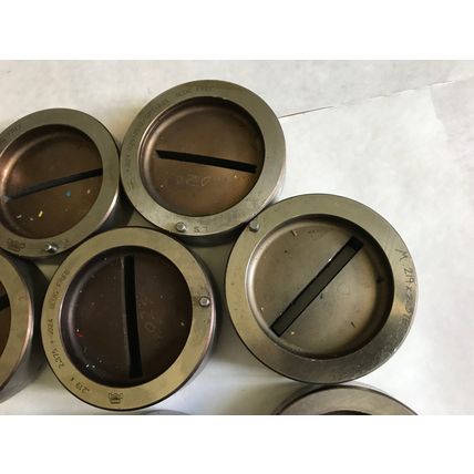 LOT 19 MATE .219X2.375 RECTANGULAR TURRET PUNCH SLUG FREE DIES,3-1/2" O.D.,AB