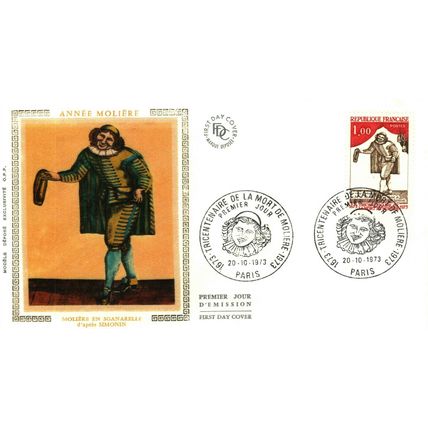 1973 Annee Moliere, Paris Postmark, France, FDC