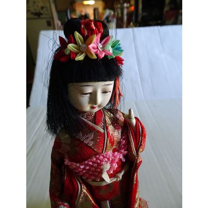 Japanese Kimono Geisha Doll - WWII Era Doll - brought home by soldier - Antique