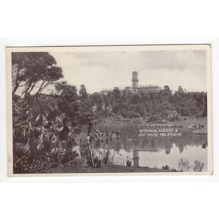 Botanical Gardens & Government House Melbourne Postcard Australia