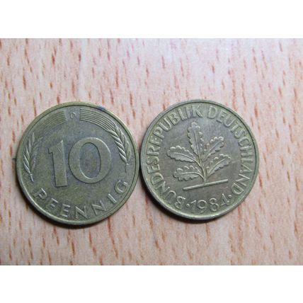 1984d 10 Pfennig Germany Coin