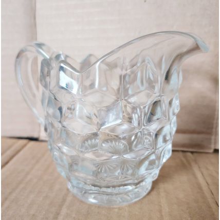 Vintage Glass Creamer Gravy Syrup Pitcher 4 Inches Tall with Handle