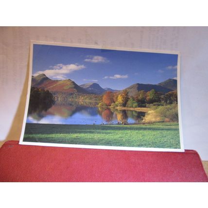 AUTUMN, DERWENTWATER, CUMBRIA used postcard dated 1990 =