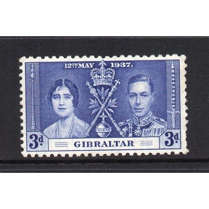Gibraltar - 1937 - 3d Coronation (sg120) Mint Hinged