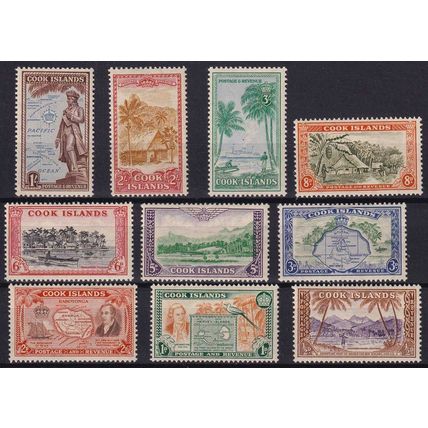 Cook Islands KGVI 1949-61 Full Set to 3s SG150/159 Mint MH