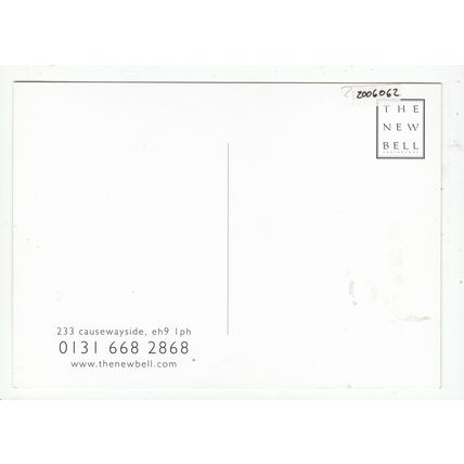 The New Bell Restaurant 233 Causewayside Edinburgh Postcard Scotland