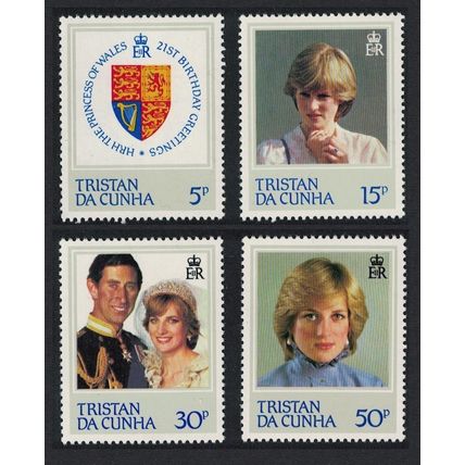 Tristan da Cunha Diana Princess of Wales 21st Birthday 4v 1982 MNH SG#327-330