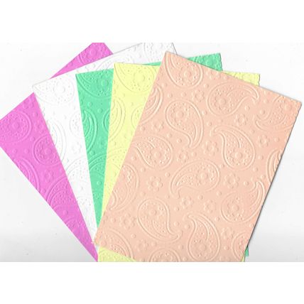 5"x7" Embossed Card. 10 Sheets. Paisley (35). Cardmaking Scrapbooking Crafts