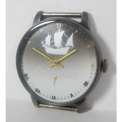 Vintage Big Case ZIM COLUMBUS / Baltica 15j Wristwatch 2602 USSR Soviet watch