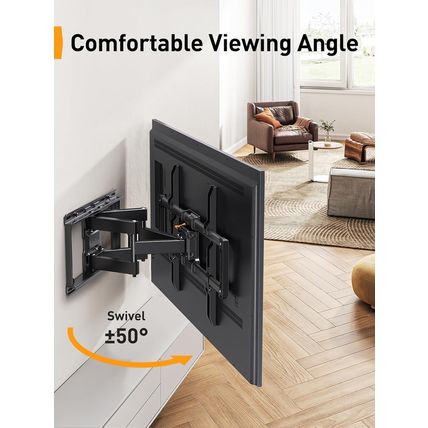 Perlegear UL Listed Full Motion TV Wall Mount for 42-85 Inch Tvs up to 132 Lbs,