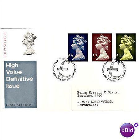 1977 High Value Machin Illustrated FDC