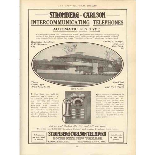 stromberg-carlson 1910 e e boynton rochester ny residence vintage ad