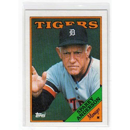 1988 Topps Sparky Anderson baseball card #14 -NM- Tigers