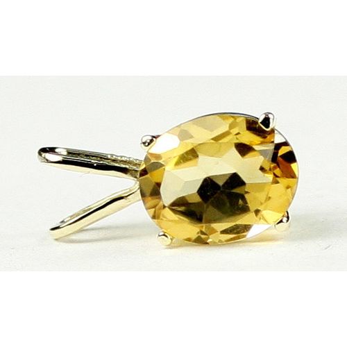 Citrine, 14KY Gold Pendant, P002