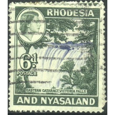 Rhodesia & Nyasaland 1959 - SG24 - 6d - Eastern Cataract, Victoria Falls - used