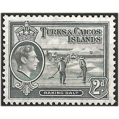 Turkks & Caicos Islands 1938 SG198 2d Grey Mounted Mint .. .