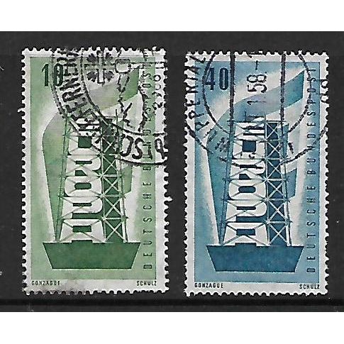 GERMANY 1956 EUROPA SG1167 / 1168 SET 2 VALS FINE USED#