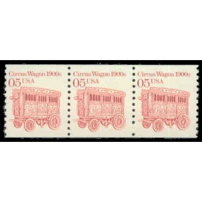 2452 5c Circus Wagon Fine MNH Dry Gum PNC 1/3 R0075