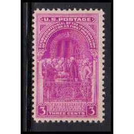 854 3c Washington Inauguration Just Clears MNH O6204