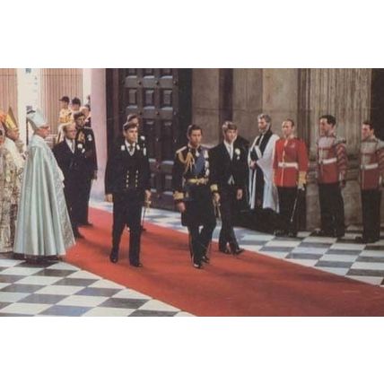 Prince Charles Bridegroom Entering Cathedral Wedding Royal Souvenir Postcard