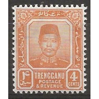 Trengganu 1910 SG4 4c Orange Unmounted Mint