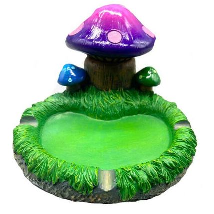 Gift for Smokers & Toker MUSHROOM Decor Unique ASHTRAY 3" X 6" Stash Compartment