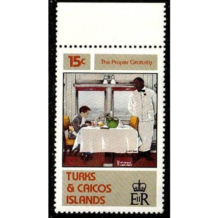 Turks & Caicos Islands 1982 Norman Rockwel 15c MNH Stamp