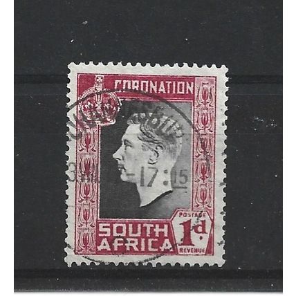 SouthAfrica.SG72 1d Grey-Black and Carmine.English Inscription.Fine Used.Aug25c