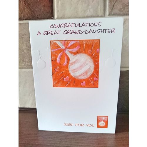 Congratulations - Great Grand-Daughter - 01