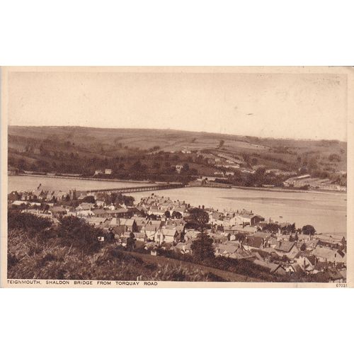 Teignmouth Shaldon Bridge from Torquay Road Devon Postcard (DEV73440)