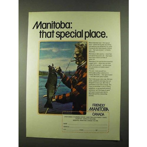 1974 Manitoba Canada Ad - That Special Place