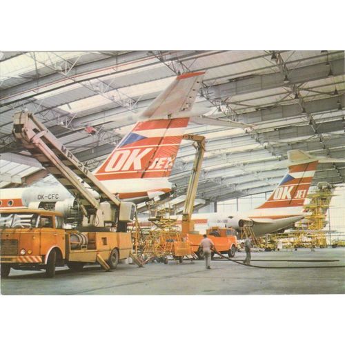 OK Jet CSA Czechoslovak Airlines Maintenance Hanger Comercial Civil Aircraft