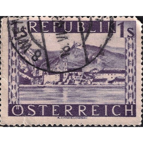 AUSTRIA, Landscape, violet 1947, 1 schilling
