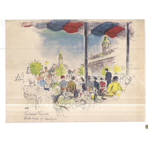 RESTAURANT FRASCATI, , COPENHAGEN ..unused vintage postcard.