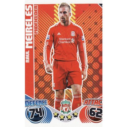 Match Attax 2010/2011 172 Raul Meireles Liverpool