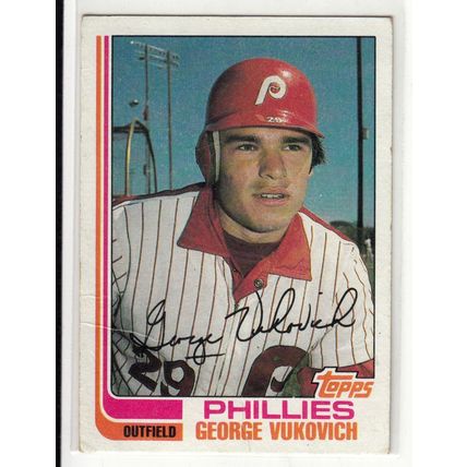 1982 Topps baseball card 389 George Vukovich- Phillies