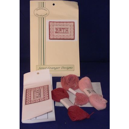1:12th Doll Janet Granger Designs Dollshouse Needle Point Kit Bath Mat