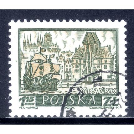 POLAND 1960, Historic Towns - Gdansk, 1.15 Z, CTO