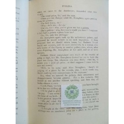 1904 EVELINA HISTORY OF A YOUNG LADYS ENTRANCE INTO THE WORLD by FANNY BURNEY