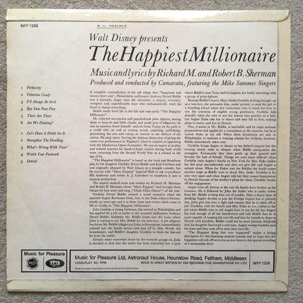 THE HAPPIEST MILLIONAIRE - UK VINYL LP, 1967