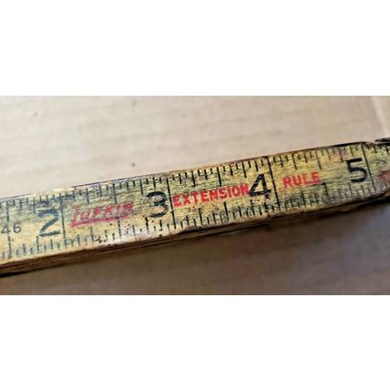 Lufkin Vintage 6 Foot Wood & Brass Extension Ruler #X46