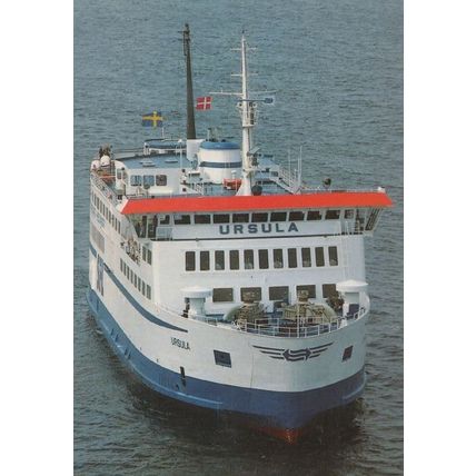 MS Ursula Helsingborg Helsingor Official Scandanavian Ferry Lines Postcard