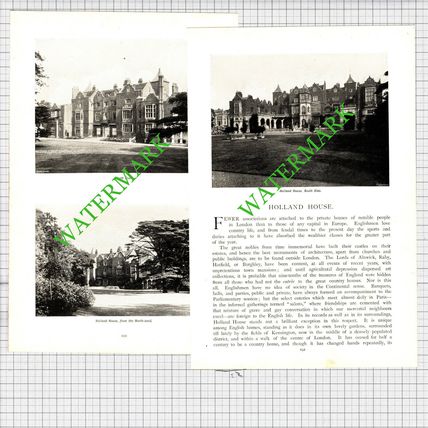 Holland House Caroline Roche - 1898 Article