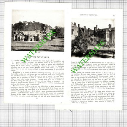 Compton Wynyates Alice Dryden - 1898 Article