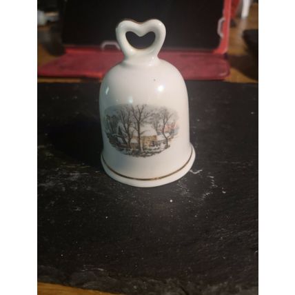 Ceramic Bell Snow Scene