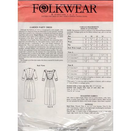 Folkwear 220 - Garden Party Dress
