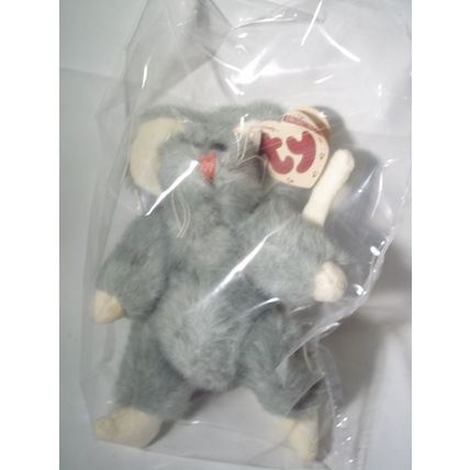 TY COLLECTIBLES BEANIE BABY Attic Treasure Squeaky Gray Mouse 6017 Plush Easter