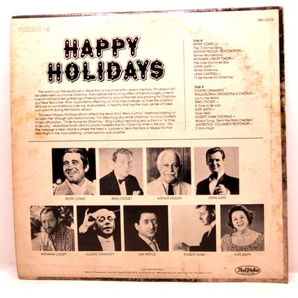 Happy Holidays Vol. 14 True Value LP Vinyl Record Album, RCA Special Products