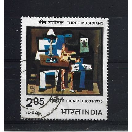 India.Birth Centenary (1981) of Picasso stamp.Fine Used.June23